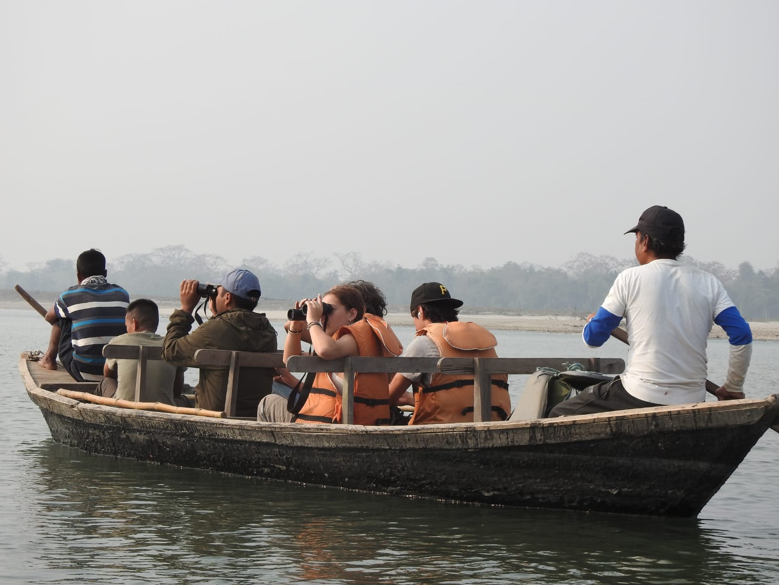 River canoeing adventure in Nepal